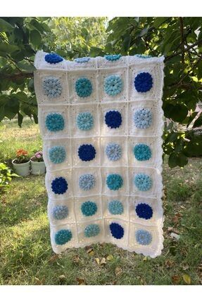 Mavi Çiçekli Battaniye 199