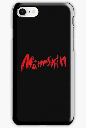 Iphone 7 Telefon Kılıfı Silikon Maneskin - Siyah Kırmızı Logo 7X1000023597