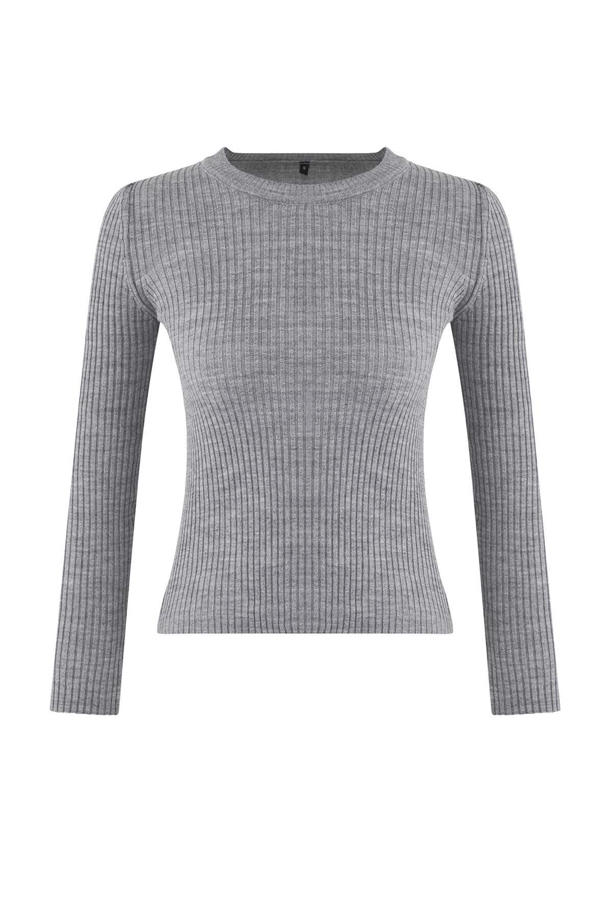 Trendyolmilla  Siyah-Gri İkili Paket Triko Kazak TWOAW22KZ1766 - Görsel 11