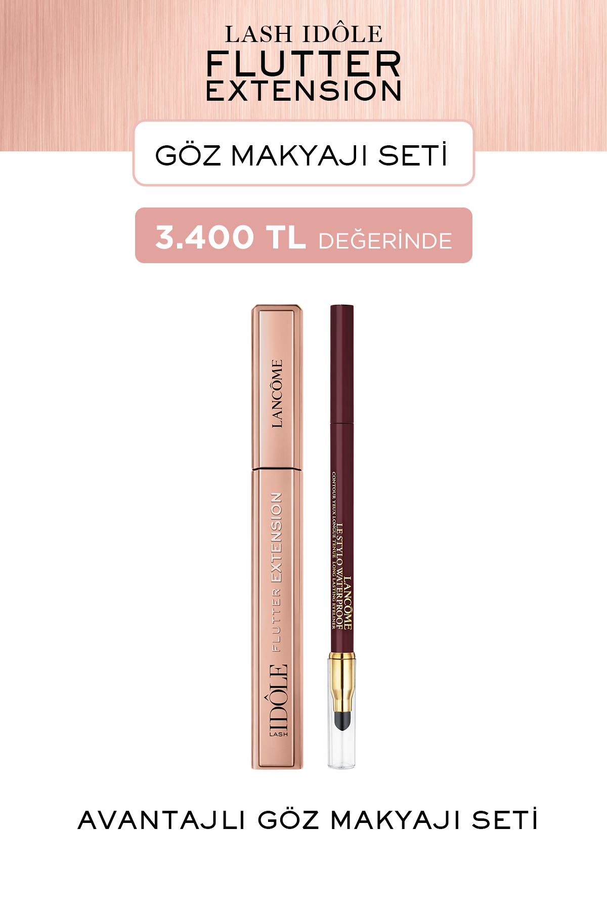 Lancome Lash Idole Flutter Extension Uzun Görünüm veren Maskara & Göz Kalemi Makyaj Set 7829999999206 - Fiyatı, Yorumları
