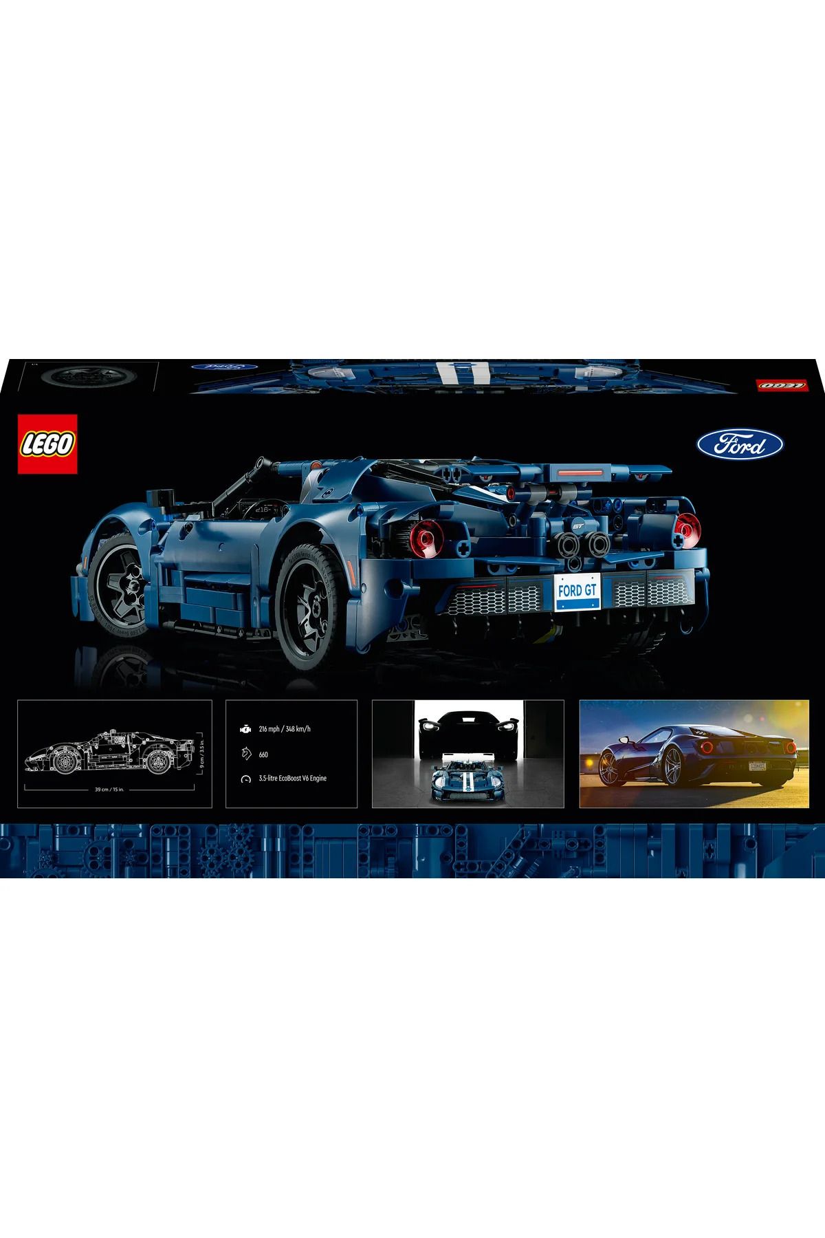 LEGO-® Technic 2022 Ford GT 42154 - مجموعة بناء نماذج قابلة للتجميع للبالغين (1466 قطعة) 4