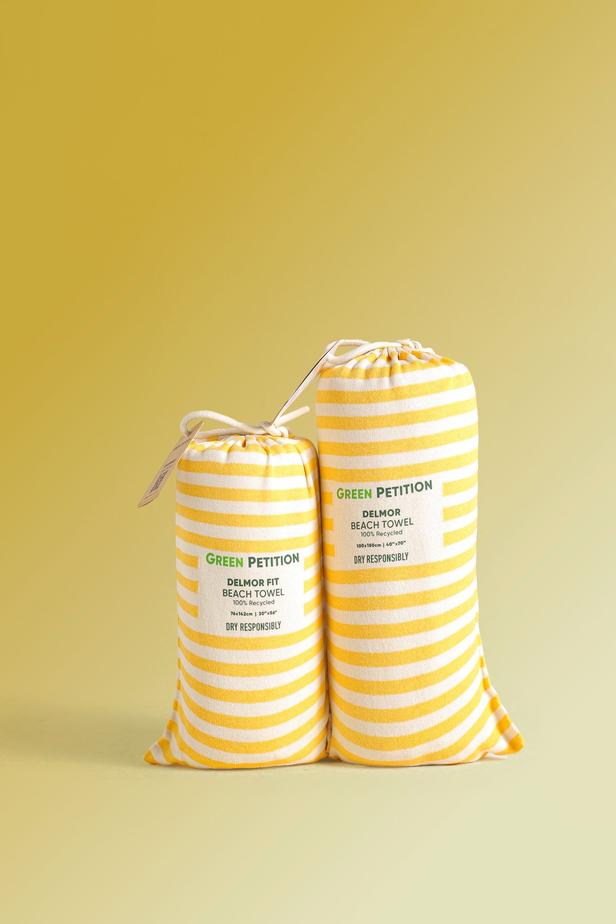 Green Petition-Set de 2 Twin Tides Ocre | Delmor de dimensiuni mari și Delmor de dimensiuni mici potrivite împreună în pachete speciale 3