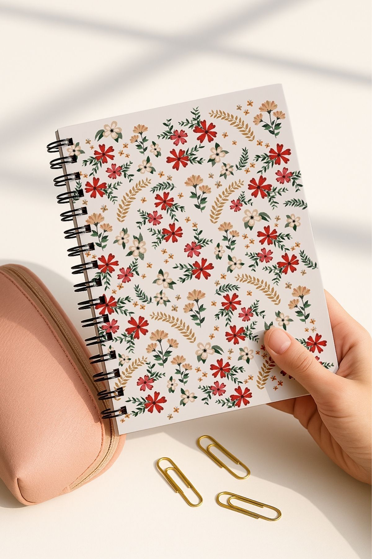 Eldesen Tasarım-School Notebook Set with Spiral Dots, A5 Size 50 Sheets 100 Sheets Set of 4, Animal Set 7