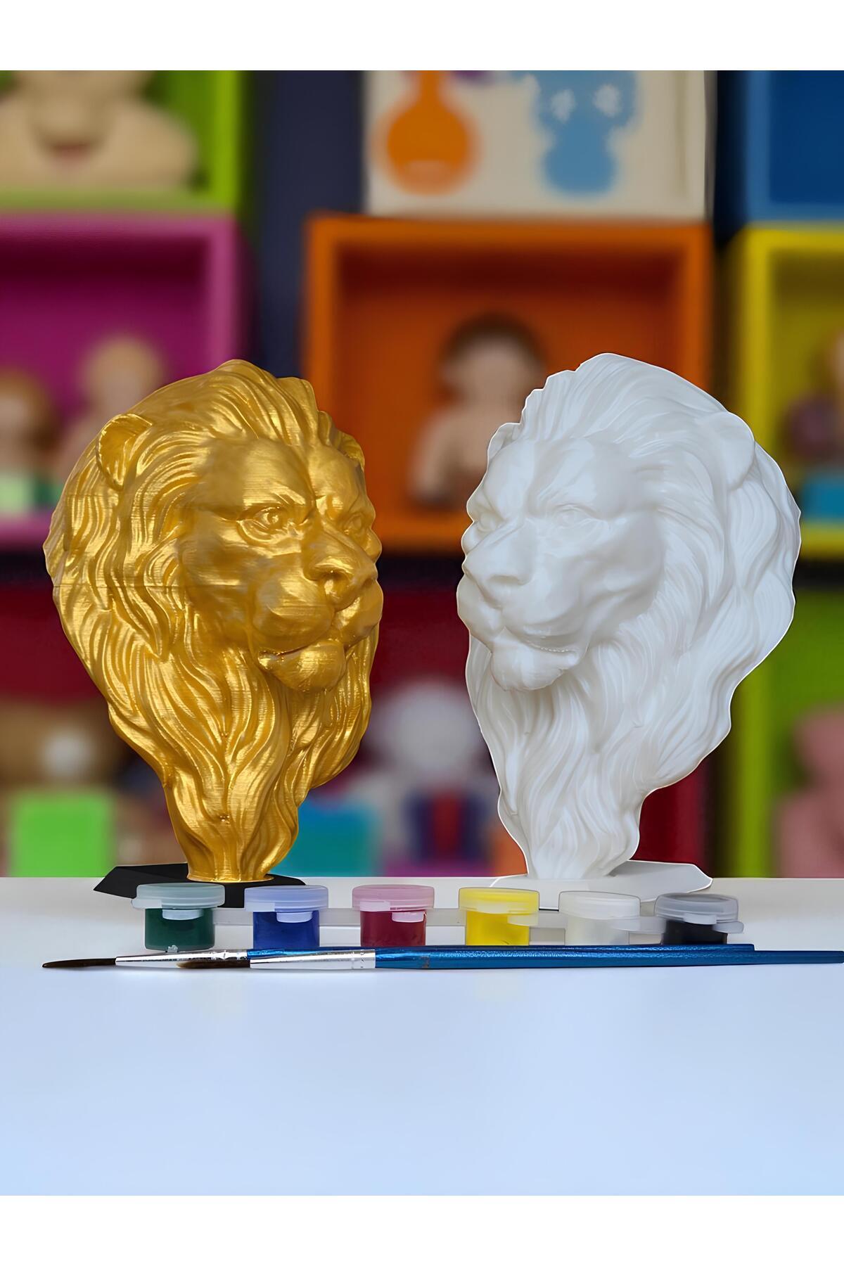 AYBK Aslan Büstü 3D Boyama Seti