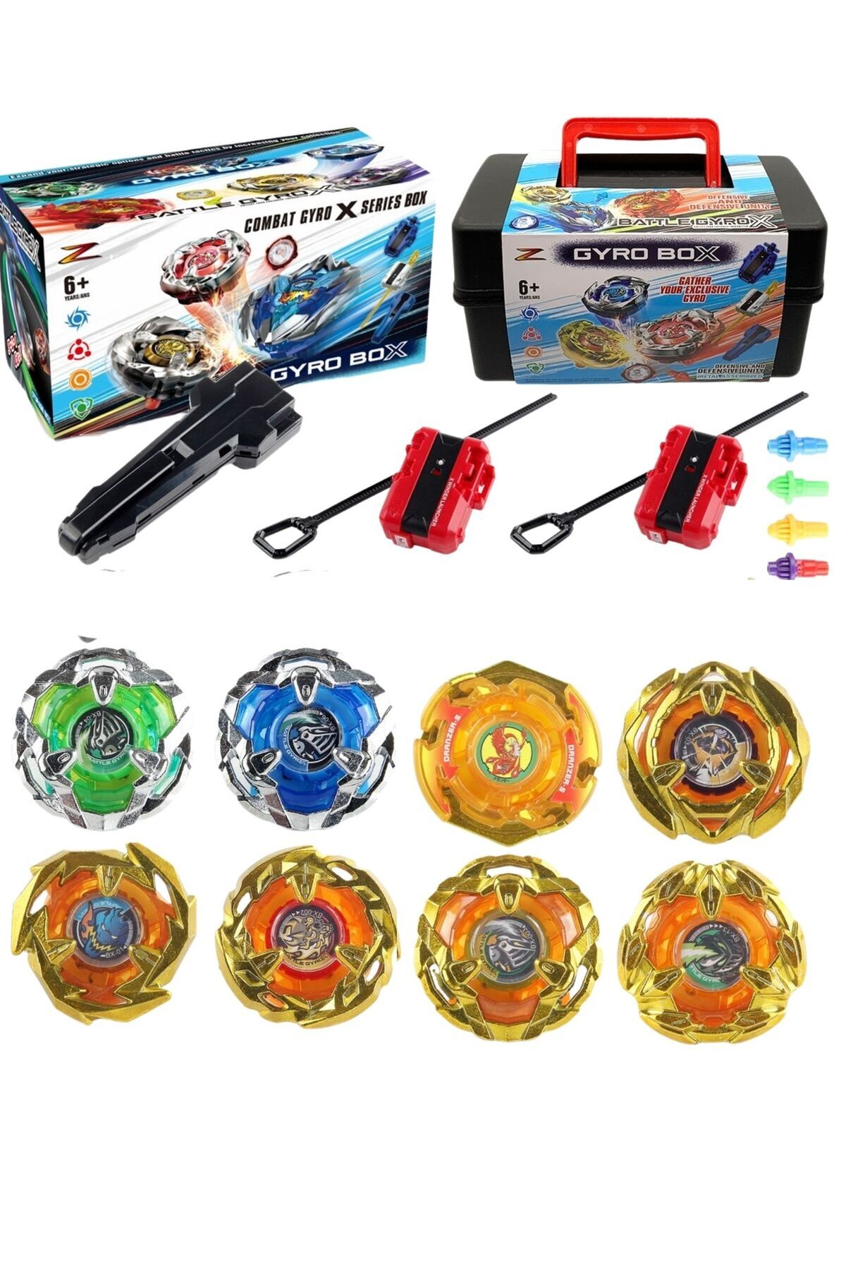 TOYFEST Beyblade Fırlatma Aparatlı Çantalı 8'li Gyro Seti - Fiyatı