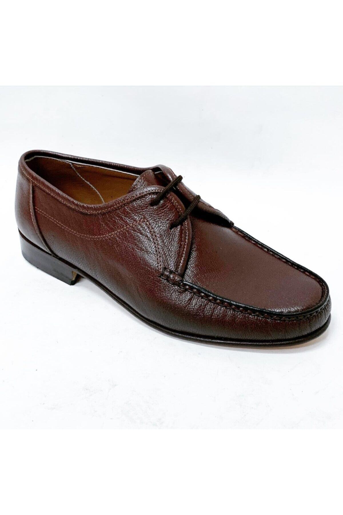stok83-Men's Brown Genuine Leather Shoes 1