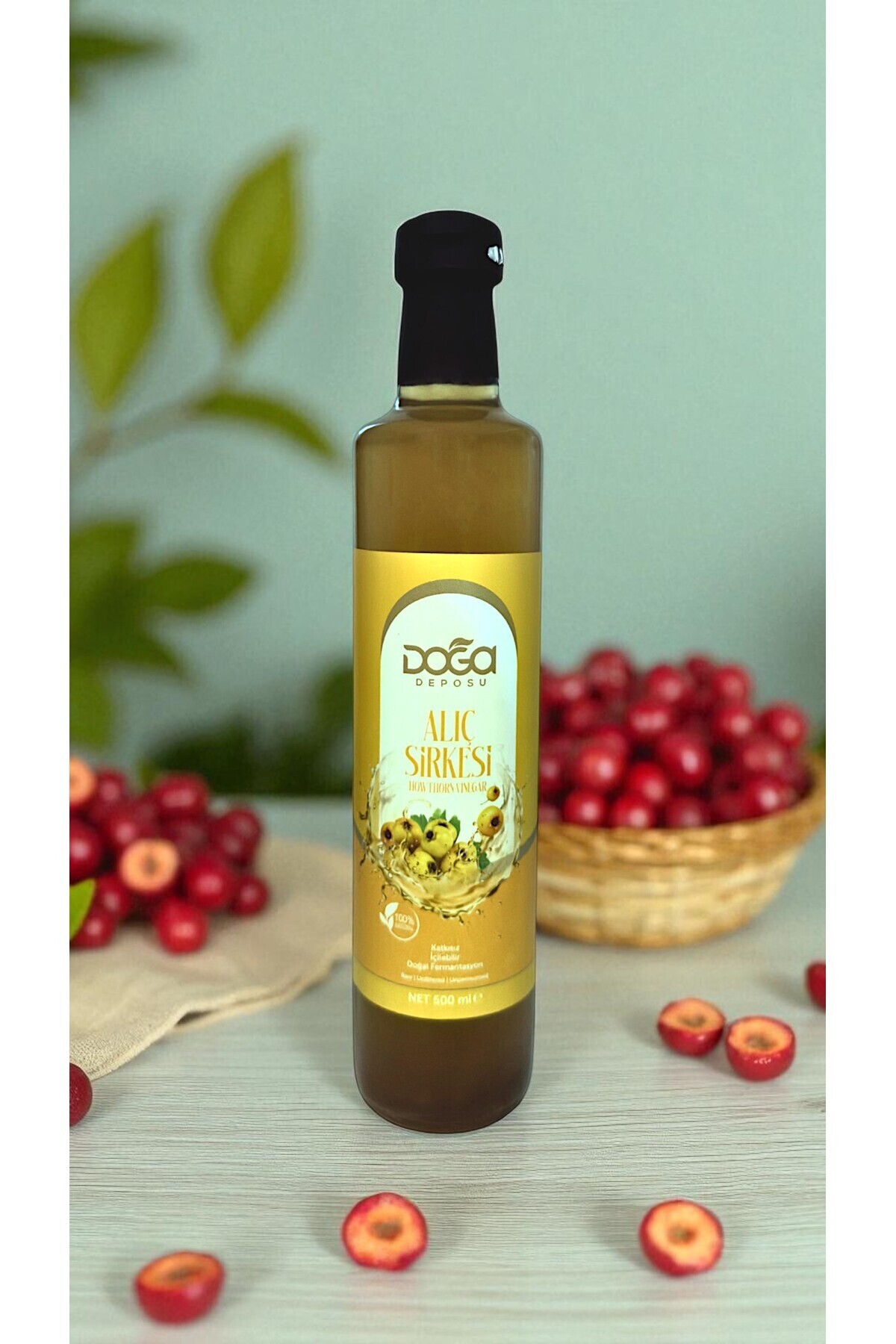DOĞA DEPOSU Doğal Fermente Alıç Sirkesi - %100 Katkısız, Bağışıklık Ve Destekleyici, 500ml Cam Şişe - Fiyatı, Yorumları