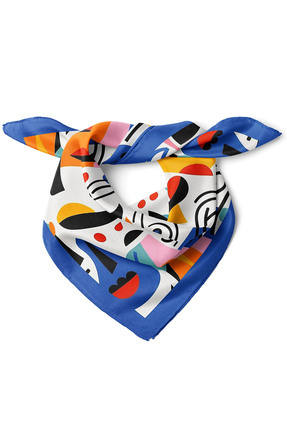 nehir eşarp Sanatsal Desenli Bandana