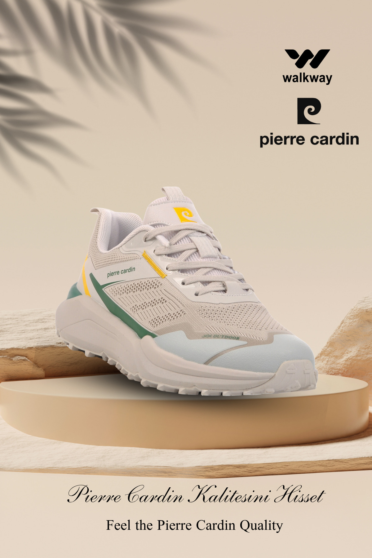 کفش راحتی مردانه PCI-11053 M بژ پیر کاردین کفش اسنیکر Pierre Cardin
