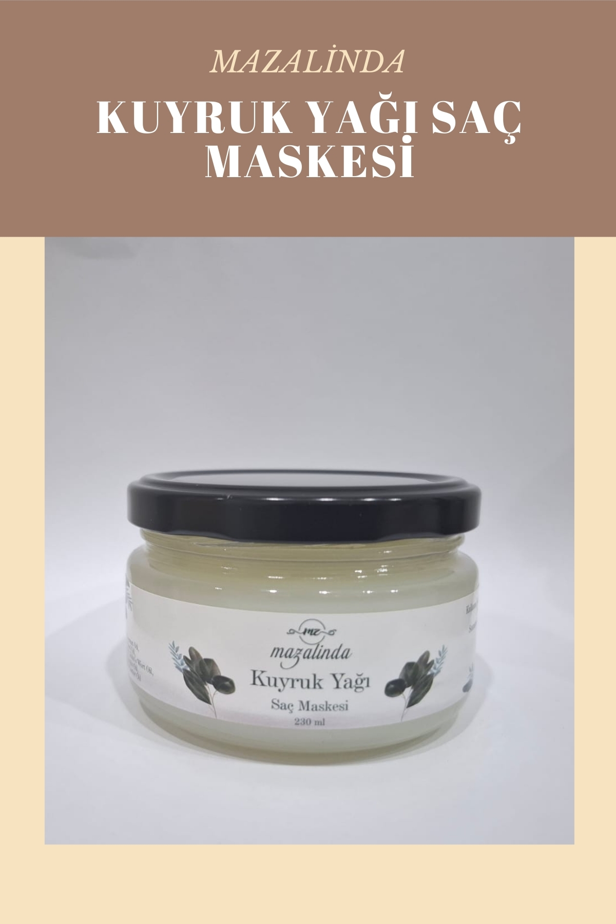 Kuyruk Yağlı Dökülme Kabuklanma Karşıtı Hızlı Uzamaya Yardımcı Saç Maskesi Kuyrukyağı Kremi 230ml — saç-maskesi-230ml — تصویر 4 از 5