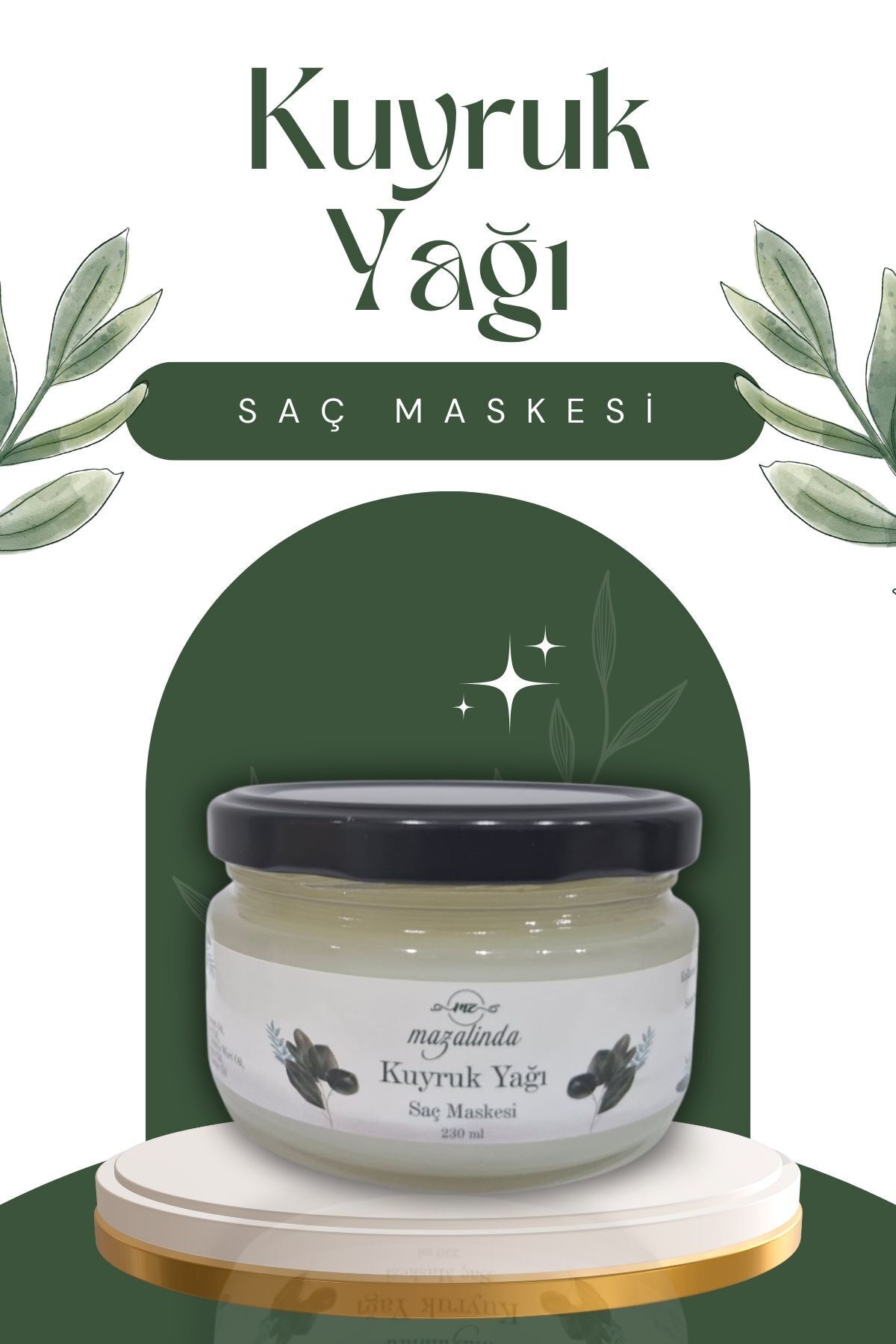 Kuyruk Yağlı Dökülme Kabuklanma Karşıtı Hızlı Uzamaya Yardımcı Saç Maskesi Kuyrukyağı Kremi 230ml — saç-maskesi-230ml — تصویر 2 از 5