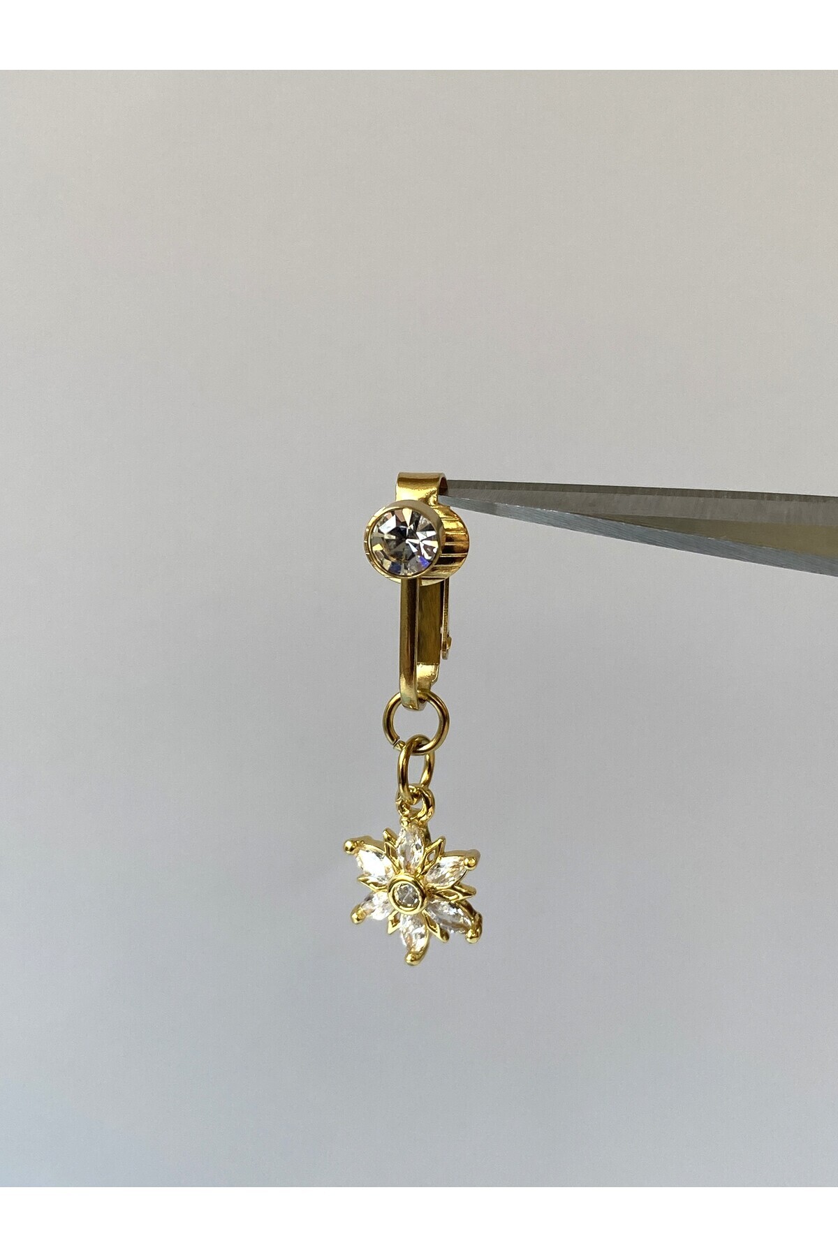 kurukafagift-Steel Navel Piercing Magnet Holeless Use Compression Snowflake Model 7