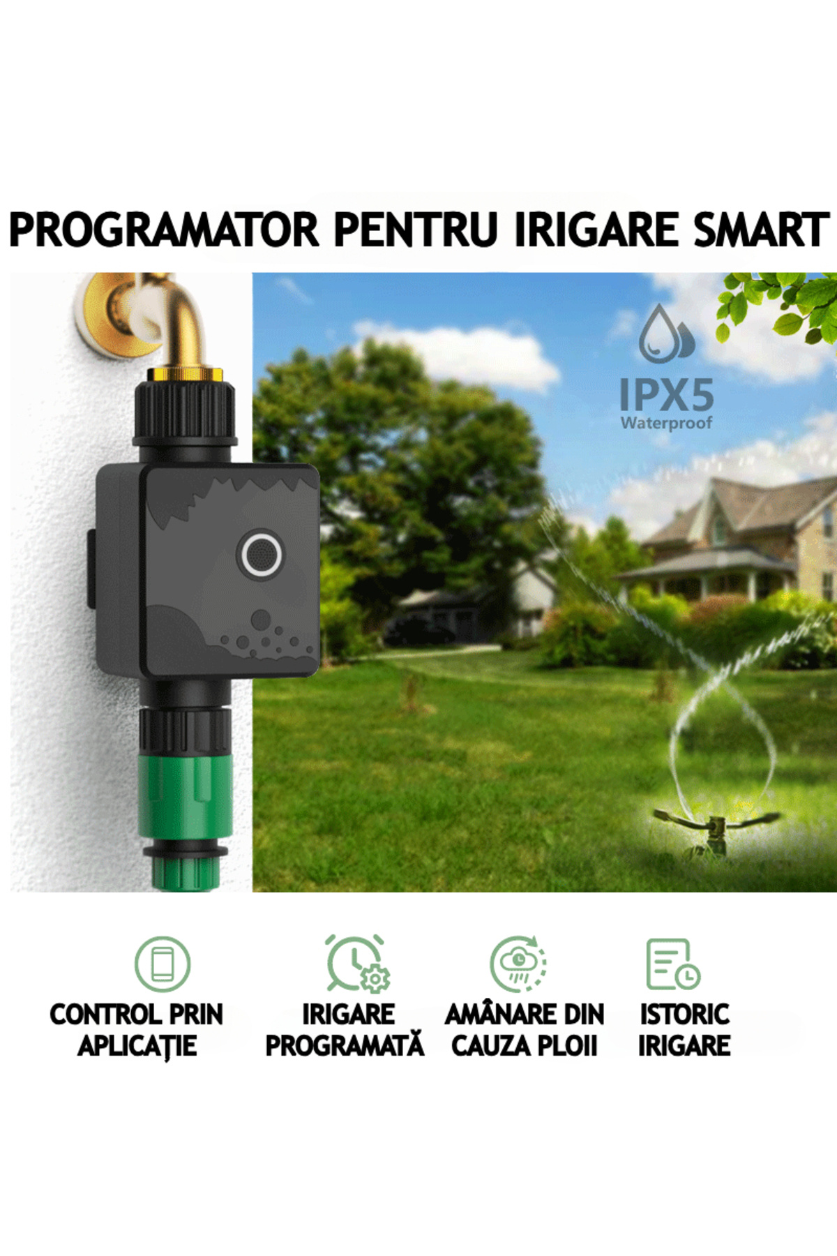 VENTLEX-Intelligent 1 Zone Irrigation/Watering Controller, Manual or App Control 7