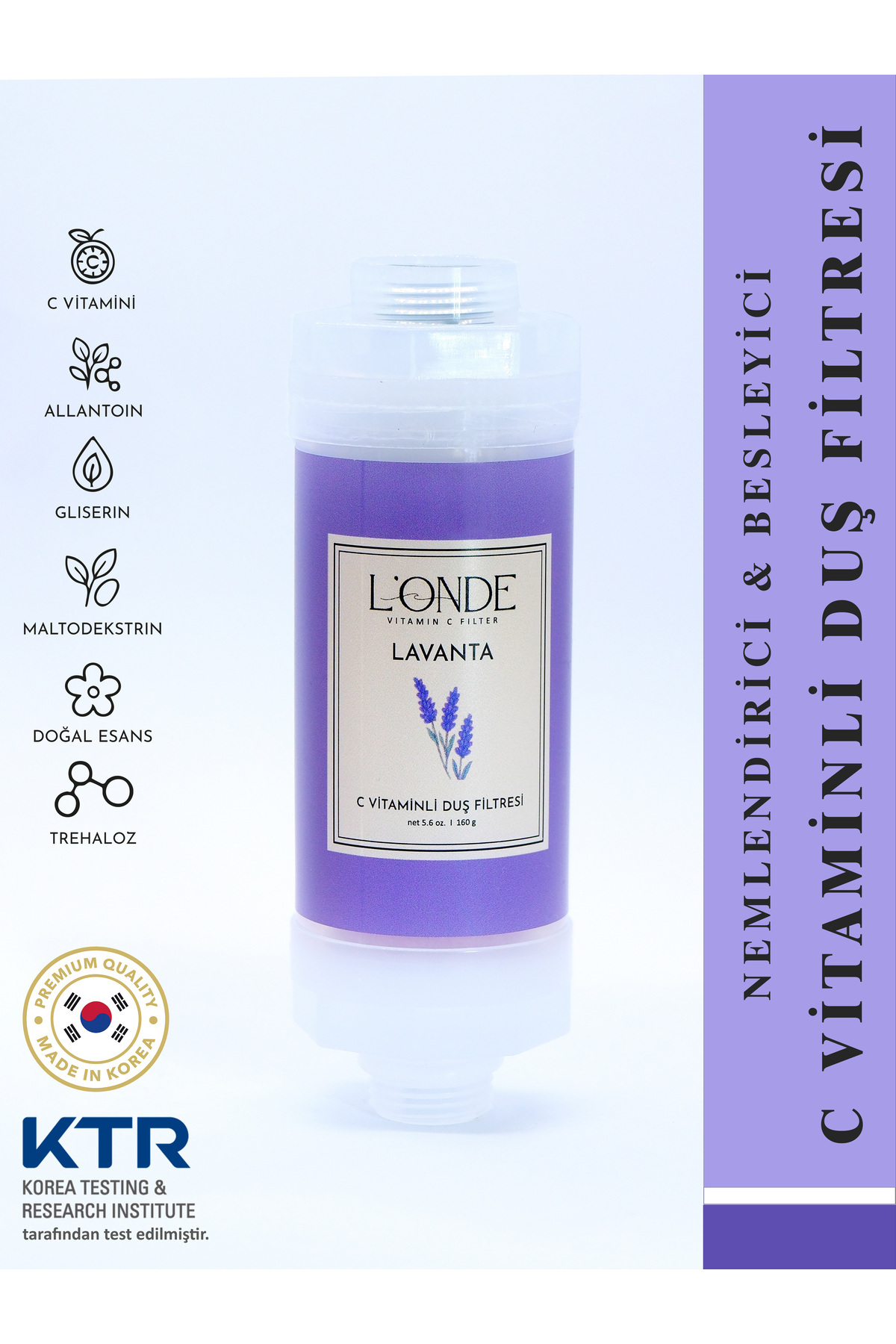 L'ONDE C Vitaminli Duş Filtresi Lavanta