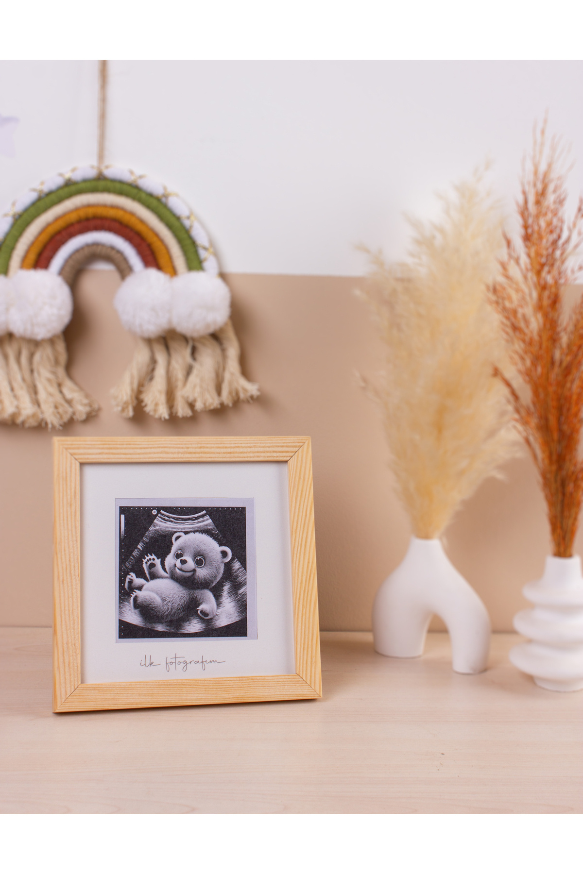 AVANGART ATÖLYE Ahşap - İlk Fotoğrafım Ultrason Anı Hediyelik Çerçeve fotoğrafı 2 (önizleme)