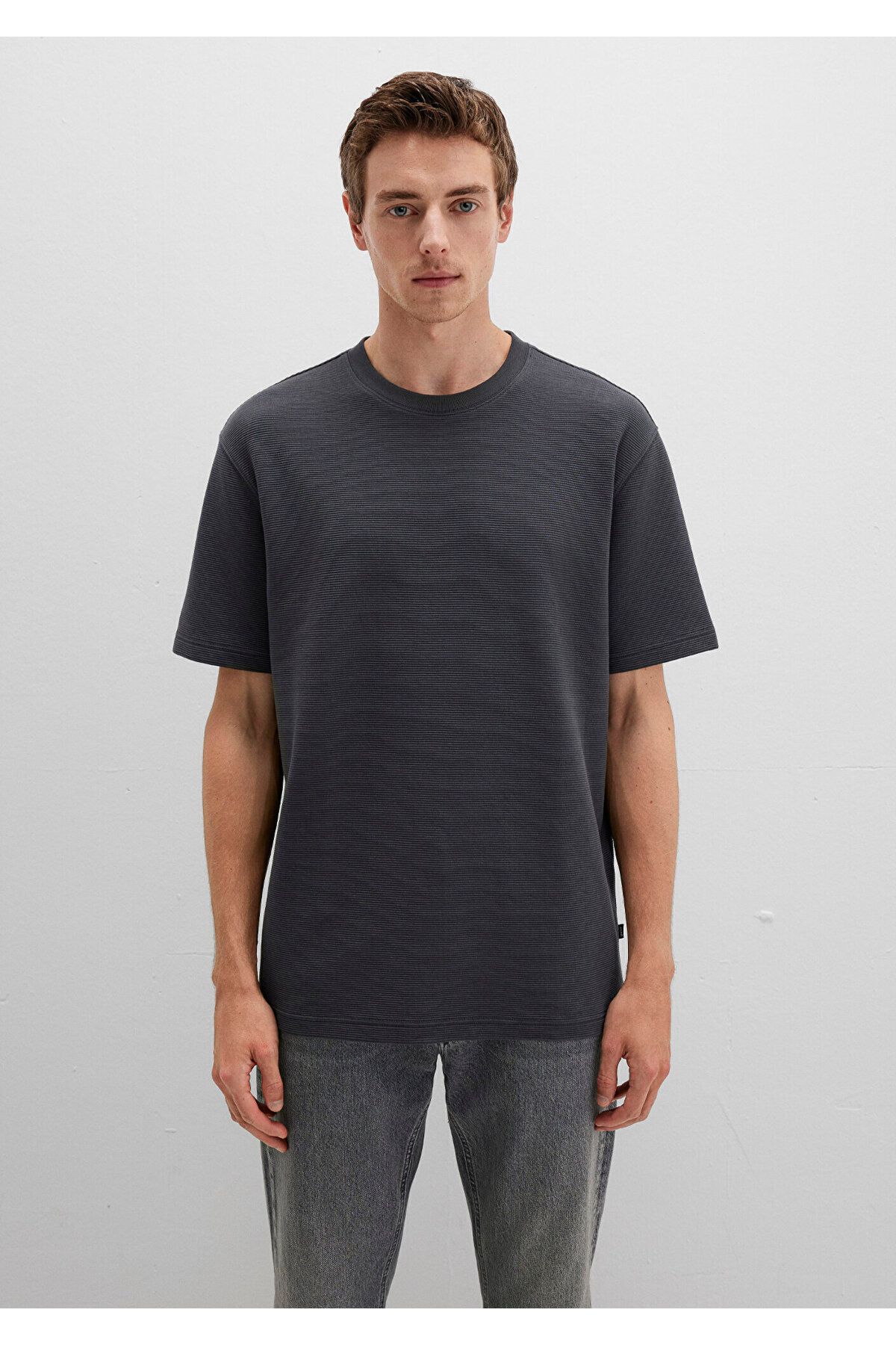 Mavi-Anthracite Khaki Basic T-Shirt Loose Fit / Loose Relaxed Fit 0612830-80106 4