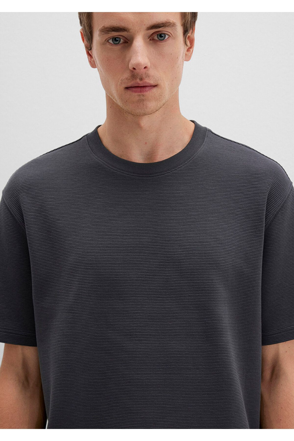 Mavi-Anthracite Khaki Basic T-Shirt Loose Fit / Loose Relaxed Fit 0612830-80106 6