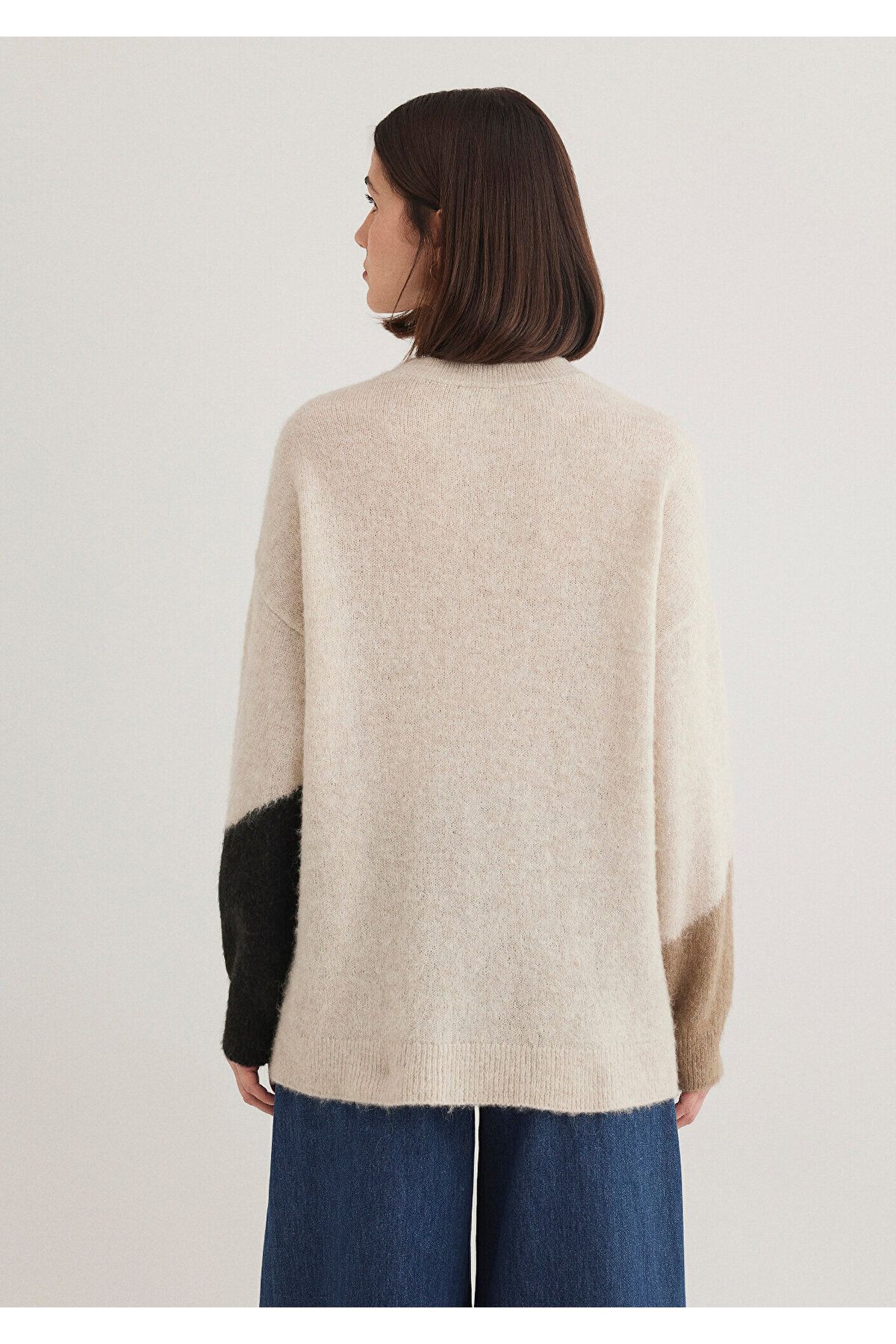Mavi-Πουλόβερ Crew Neck Brown Loose Fit / Χαλαρή χαλαρή εφαρμογή 1710562 -86749 5