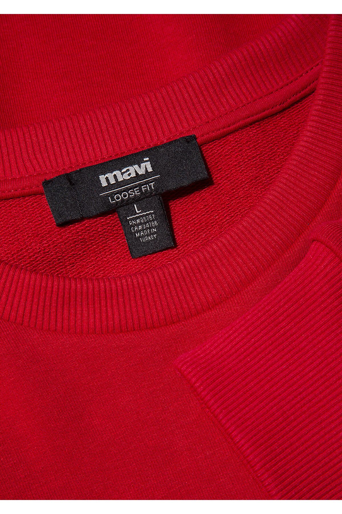 Mavi-Rotes Sweatshirt mit Neujahrsmotiv 0s10297-86417 6
