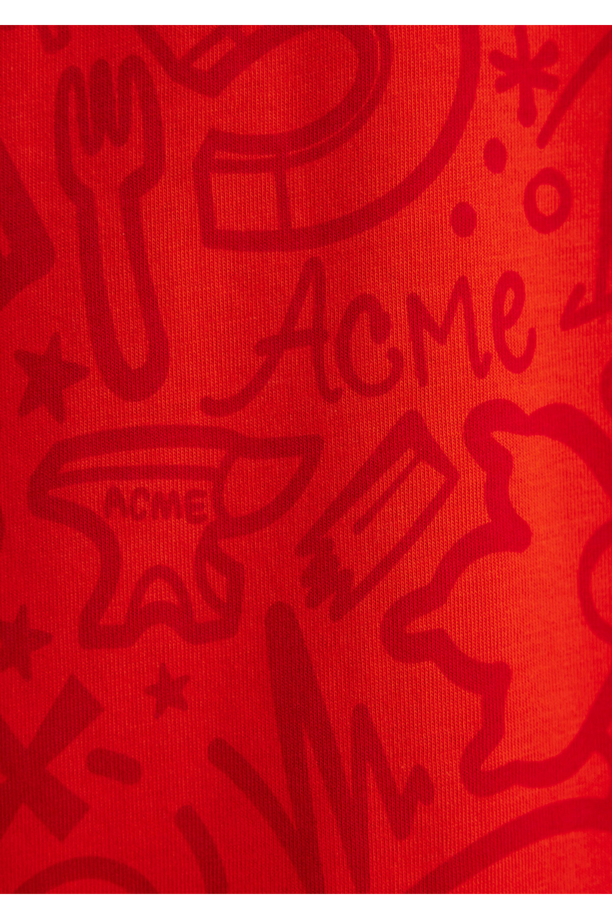 Mavi-Road Runner Printed Red T-shirt - Loose Fit 0611244 -70471 7