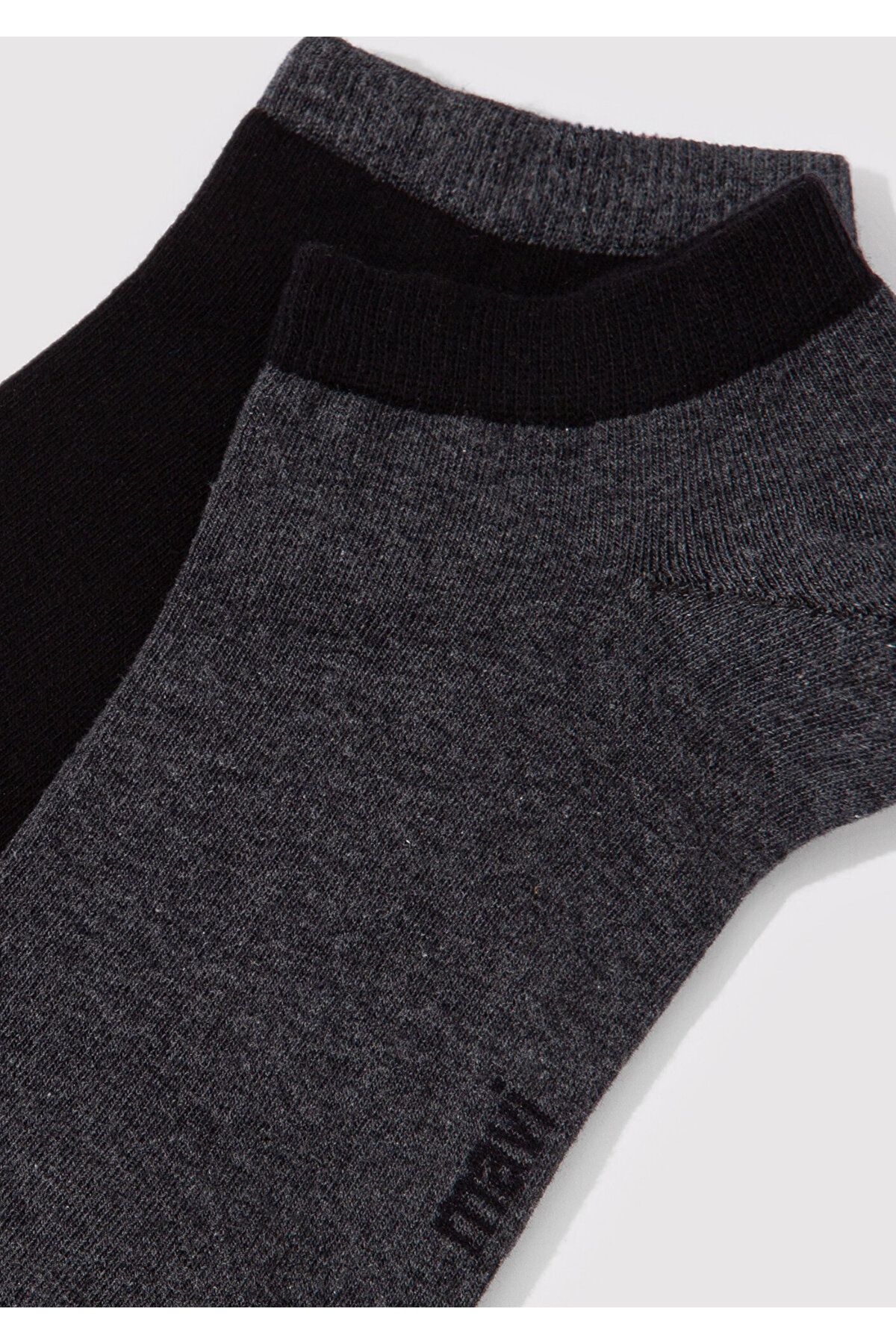 Mavi-2 Pack Gray Black Booties Socks 090273-15903 4