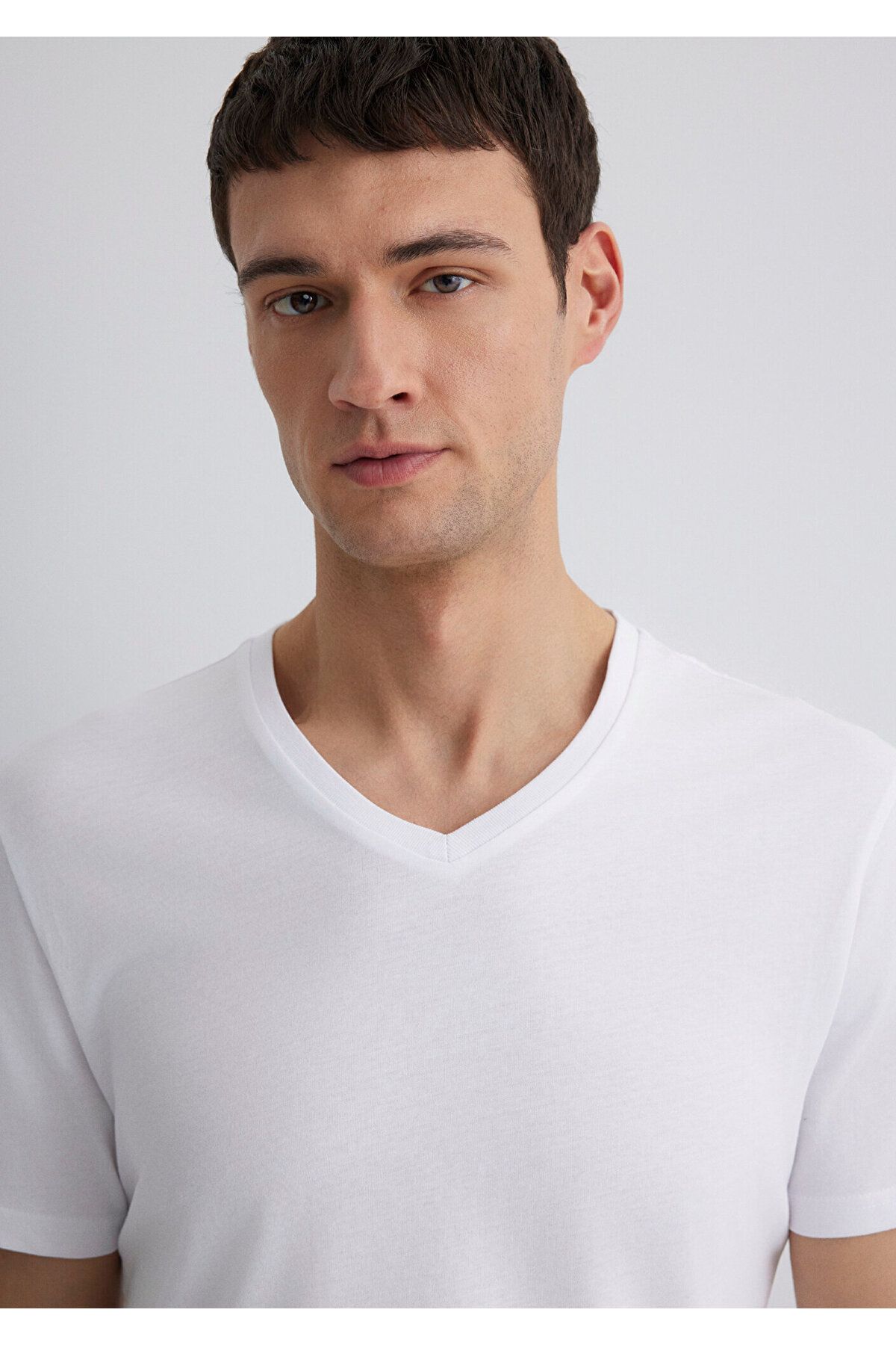 Mavi-Λευκό μπλουζάκι με V-neckSlimFit - 065586 -620 6