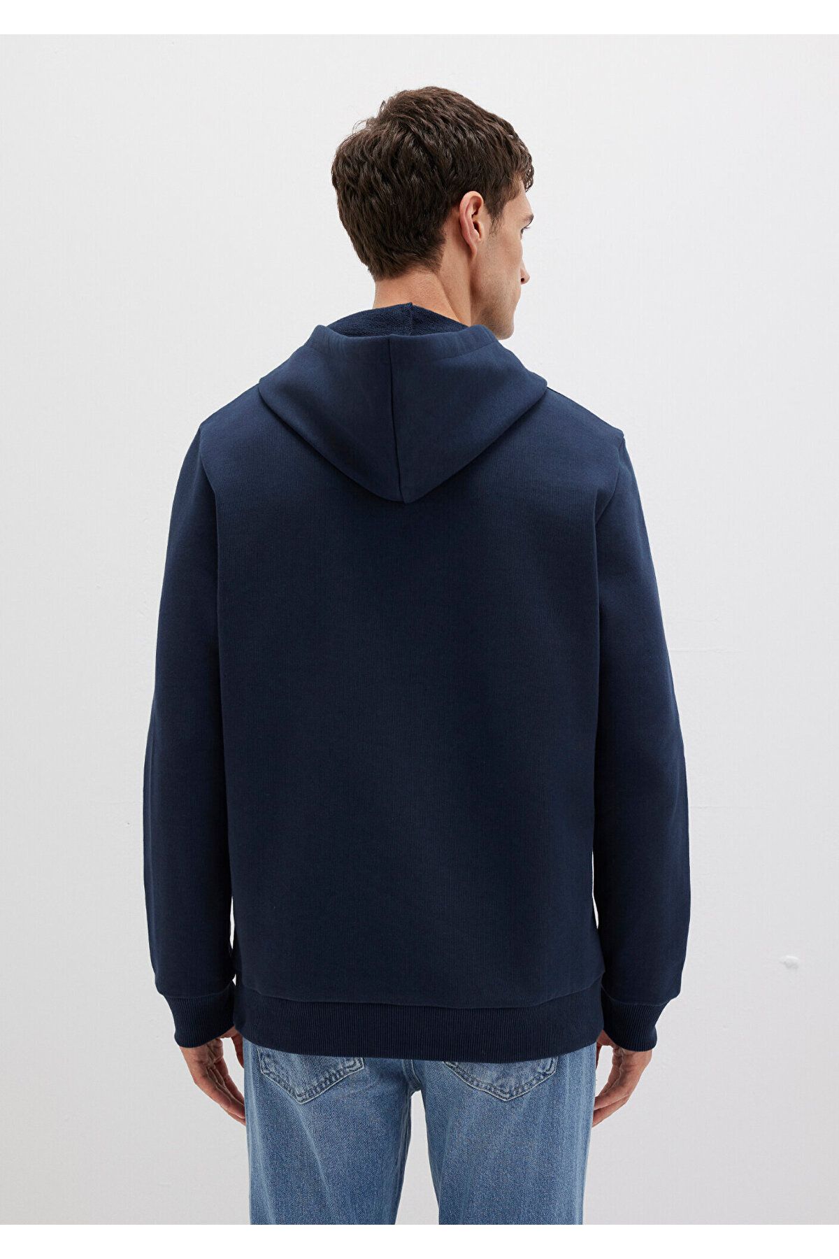 Mavi-Logo Printed Hooded Navy Blue Sweatshirt 065606-28417 4