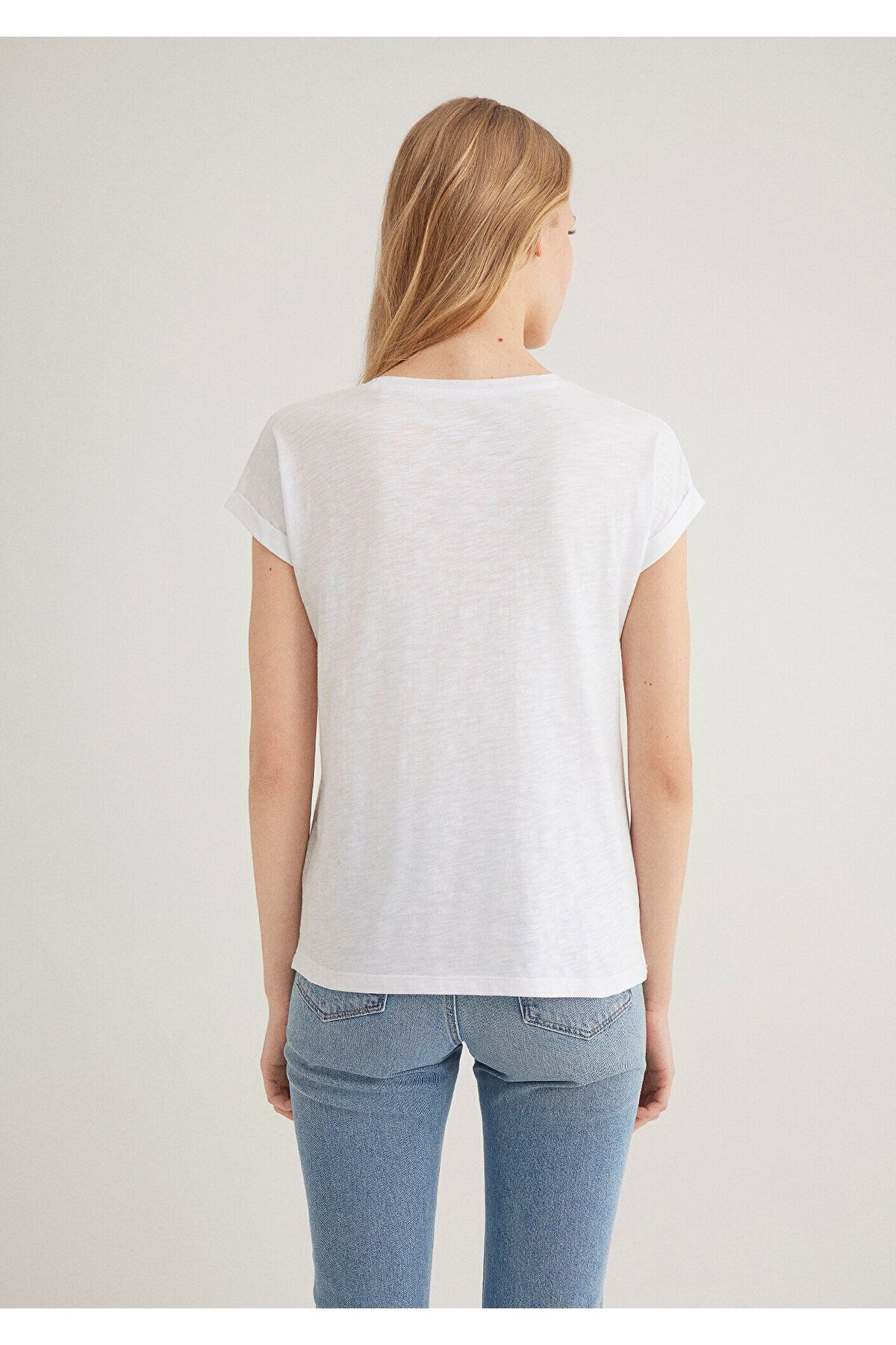 Mavi-Emblémával nyomtatott fehér póló Slim Fit / Slim Fit 166422-620 6