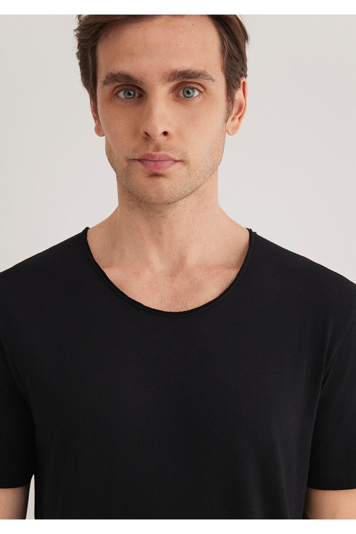 Mavi-Black Fitted T-Shirt - Collar Detailed, Fitted Cut064019-20933 5