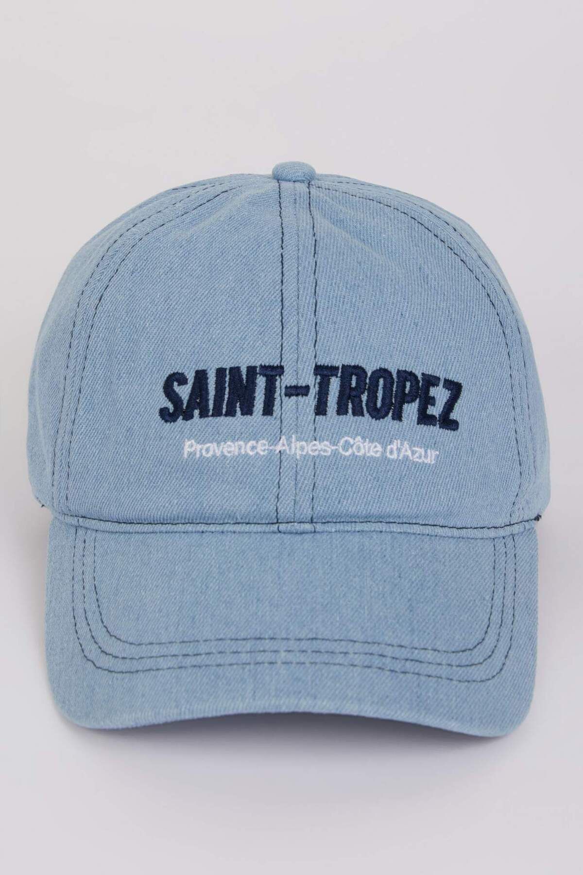 DeFacto-Women's Embroidered Embroidery Jean Cap Hat D5609Ax25Sm 5