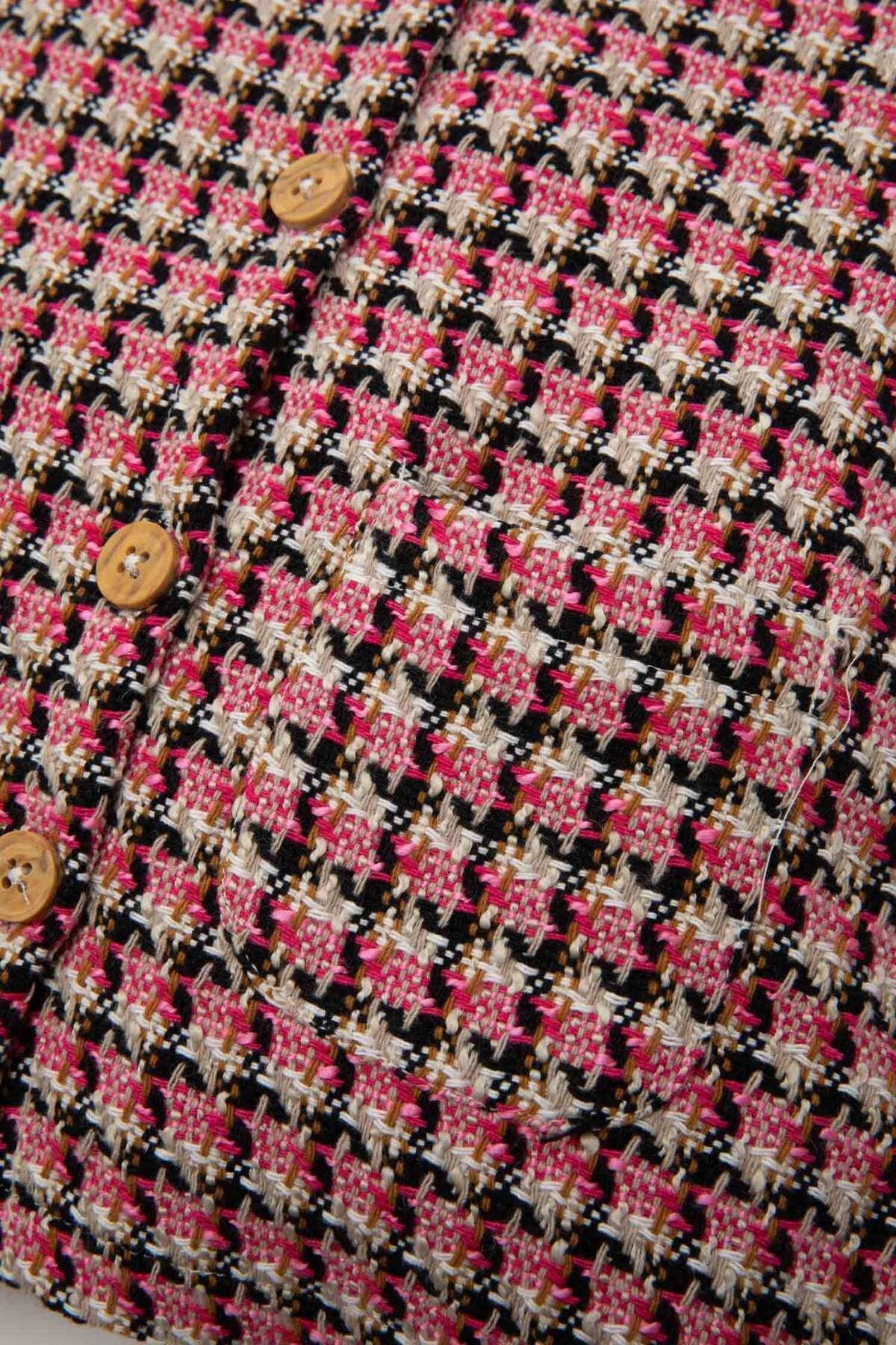DeFacto-Baby Girl Buttoned Patterned Tweed Jumpsuit with Pockets D5637A524Wn 3