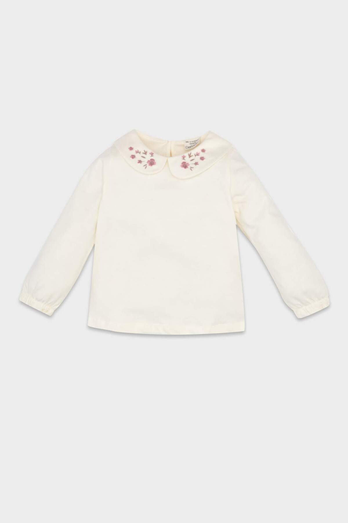 Defacto Kız Bebek 2'li Takım Bebe Yaka Uzun Kollu Tişört Düğmeli Salopet Elbise D3681A524AU fotoğrafı 2 (önizleme)