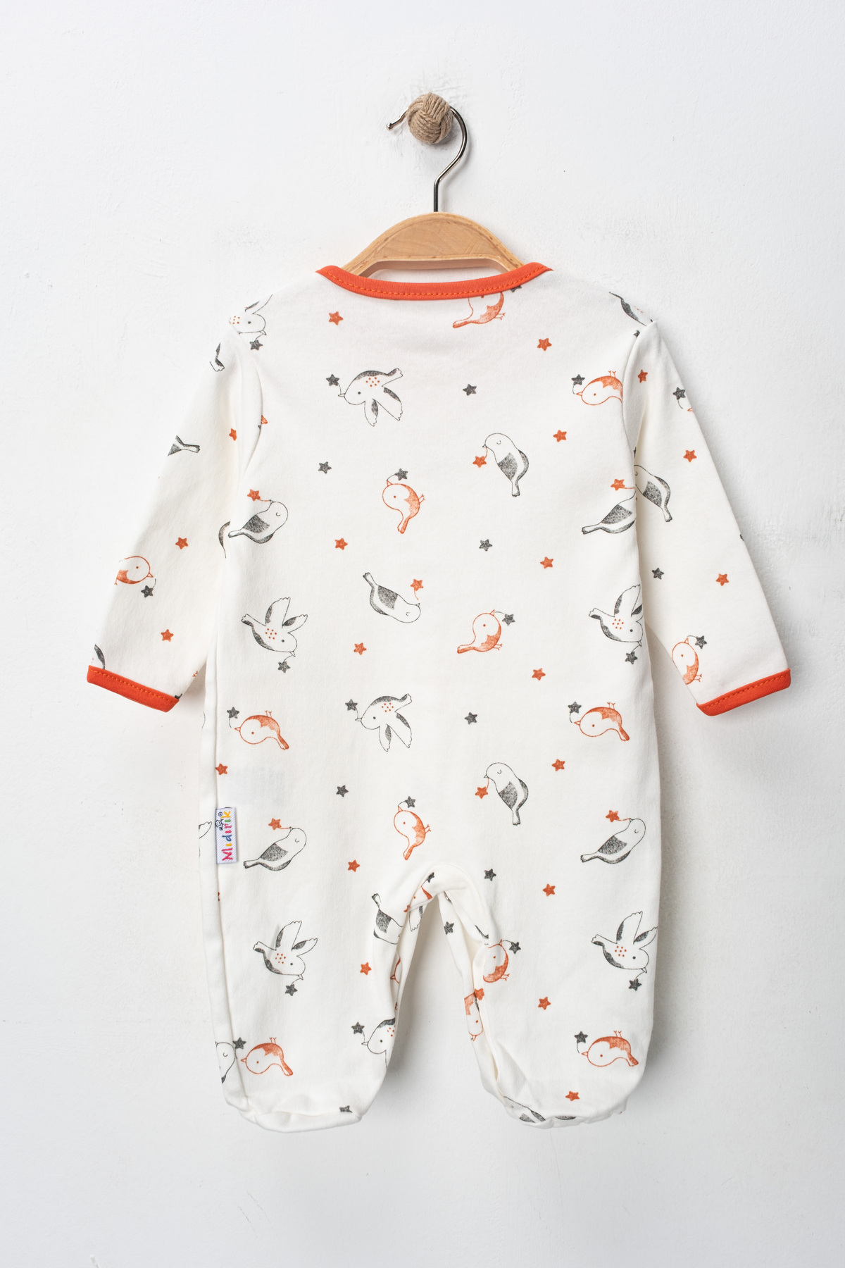 Mıdırık Kız Bebek Pamuklu Çıtçıt Kapama Patikli 3-6-9 Ay 3lü Tulum Set fotoğrafı 4 (önizleme)