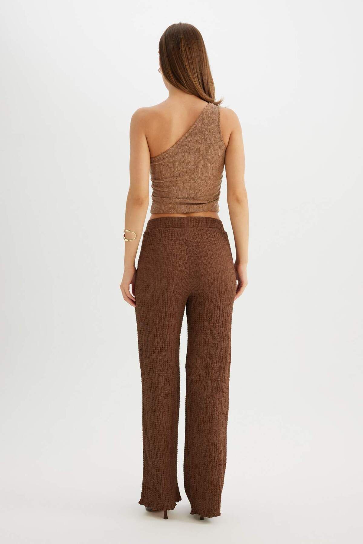 DeFacto-Regular Fit Elastic Waist Basic Απλό Παντελόνι D4415AX24AU 6