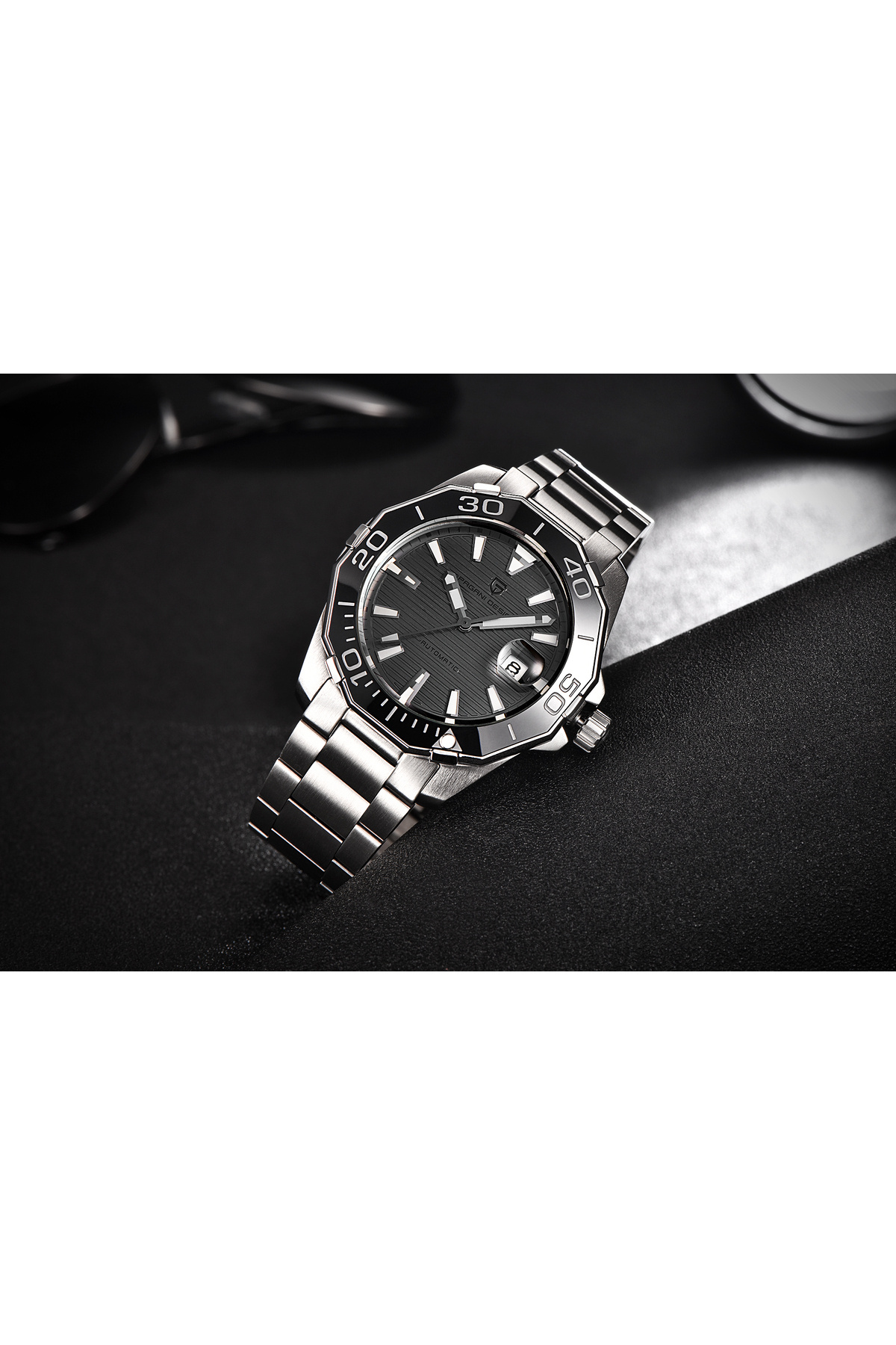 Pagani design PD-1617 Erkek Otomatik Su Geçirmez Spor Saatleri