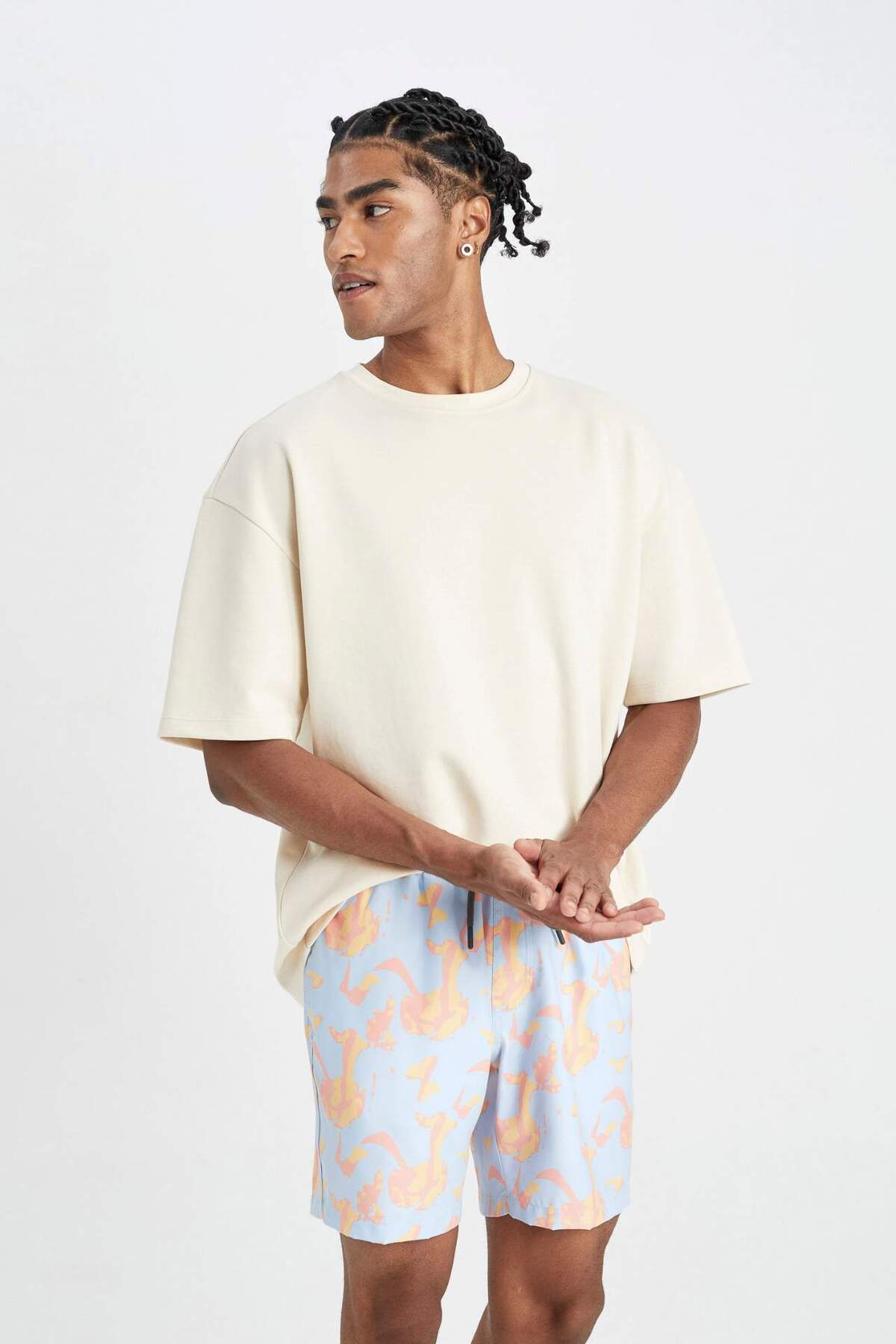 DeFacto-Patterned Regular Fit Short Swim Shorts - B7448AX24HS 3