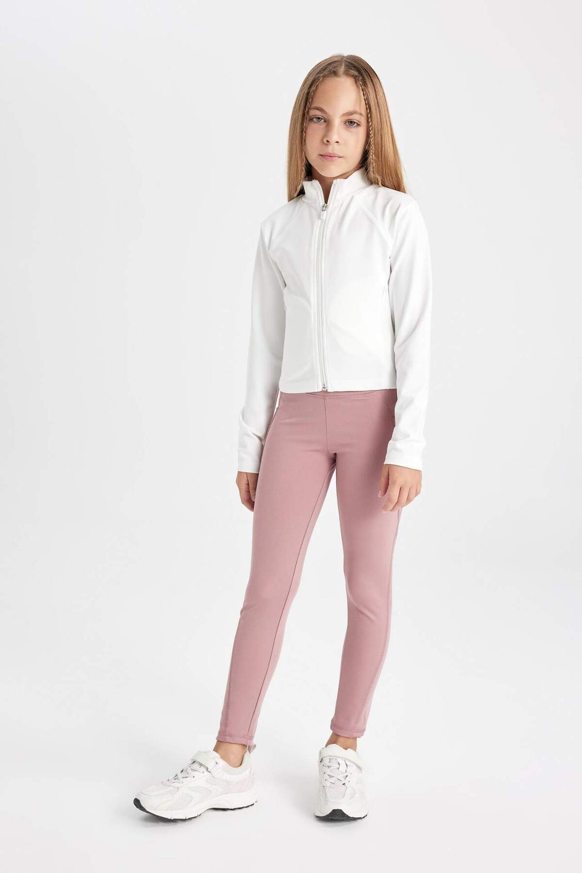 DeFacto-Girls' Basic Plain Standard Size Pocket Leggings C9638A824Au 2