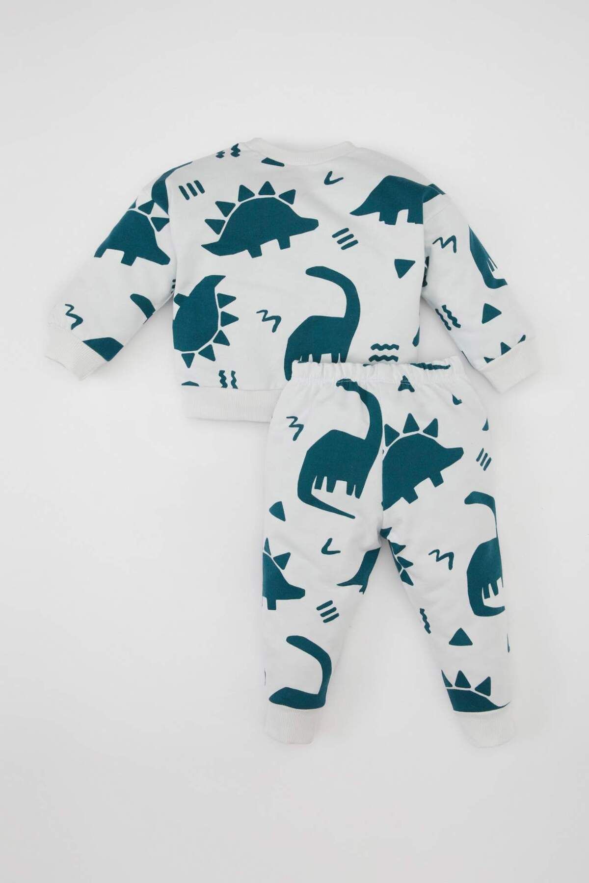 DeFacto-Baby Boy 2-Piece Set Dinosaur Patterned Sweatshirt Elastic Waist Jogger Sweatpants D2927A524Wn 6