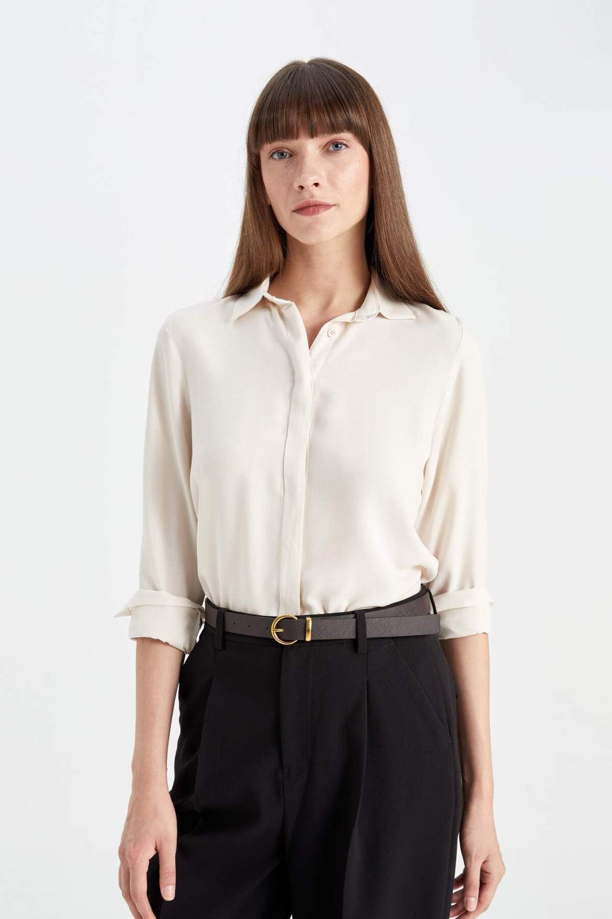 DeFacto-Regular Fit Basic μακρυμάνικο πουκάμισο Z6472AZ24AU 1