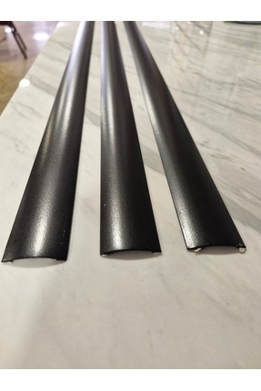 ORSAYAPI Parke Eşik Çıtası Kendinden Yapışkanlı Siyah Renkli Alüminyum Profil...