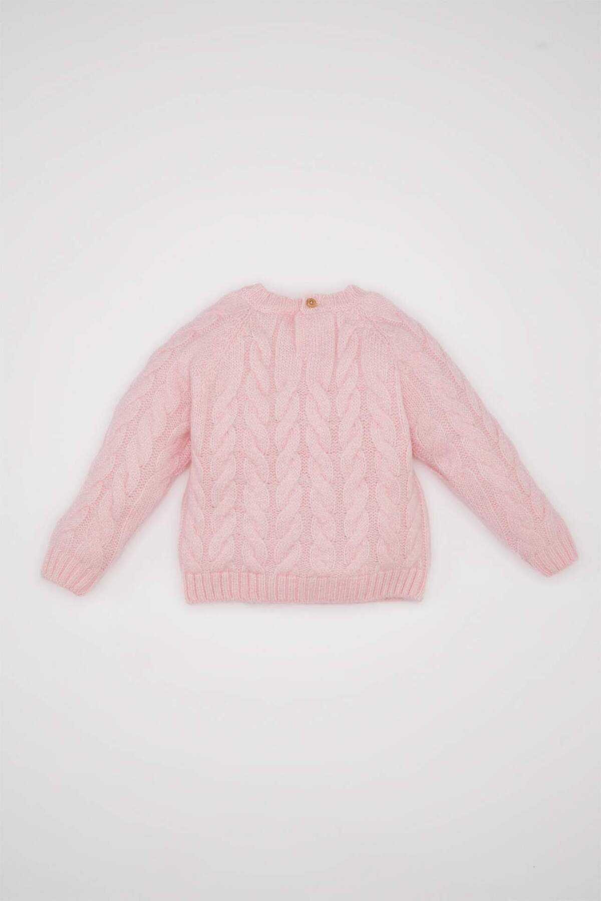 Defacto Kız Bebek Mavi Bisiklet Yaka Örgü Desenli Triko Kazak D0354A524AU fotoğrafı 4 (önizleme)