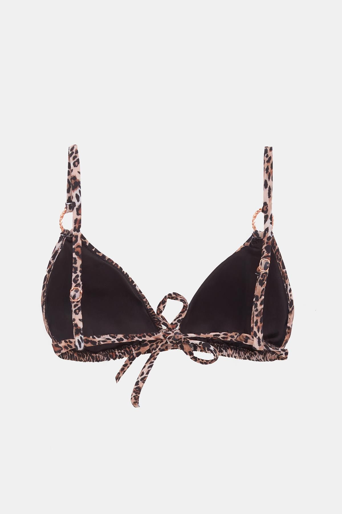 Amarelle-Capetown Leopard Print Non-Padded Removable Cup Triangle Bikini Top 7