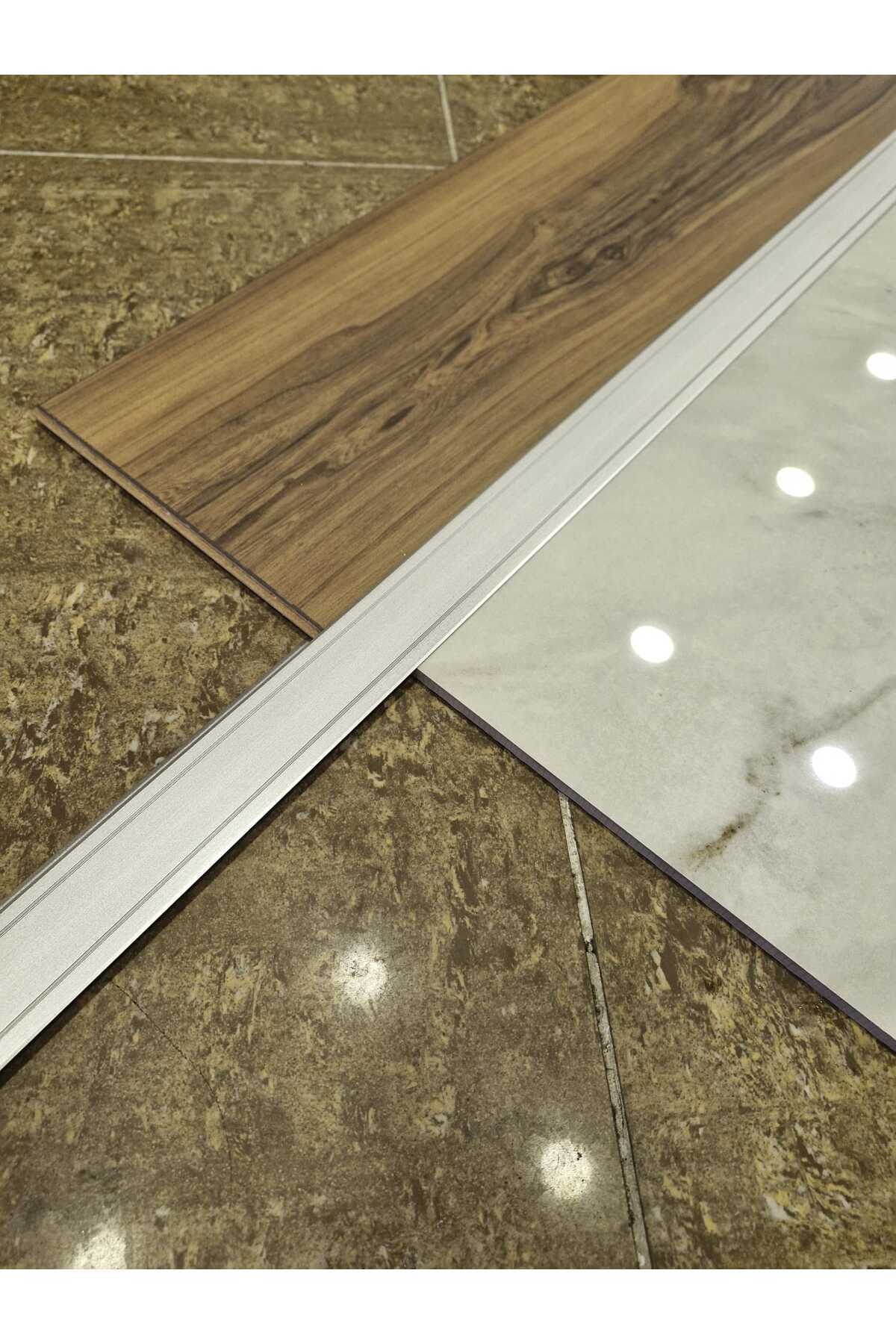 ORSAYAPI 3 Adet 90 cm Parke Eşik Çıtası Geçmeli Z Model Alüminyum