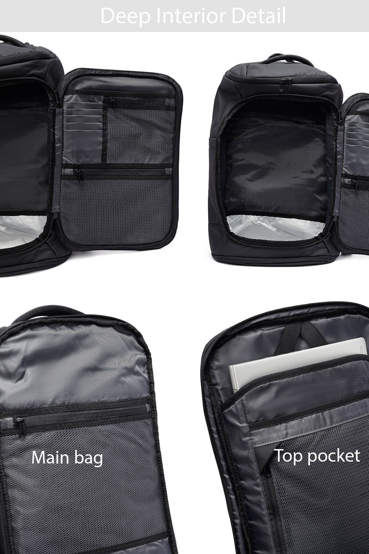 Derimod-D-Pack Men's Black Fabric Backpack 25Sbd30236F 6