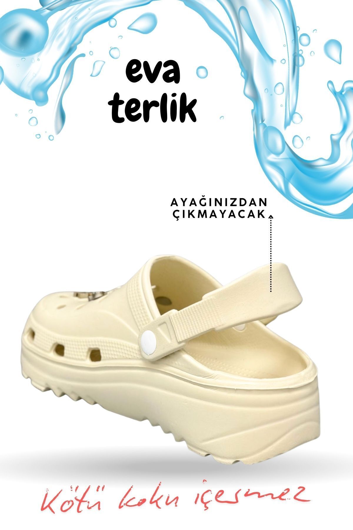 Moda Anna-Sermoda Άνετη Σόλα Υψηλής Κλίμακας Νοσοκομείο Σεφ Νοσοκόμα Γιατρός Παντόφλες Eva Sabo Γυναικείες Παντόφλες Εκρού 6