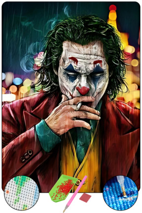 HONDEP 5D Elmas Boyama Seti – Joker | 40x50 cm - Tuvale Gerili Diamond Painti...