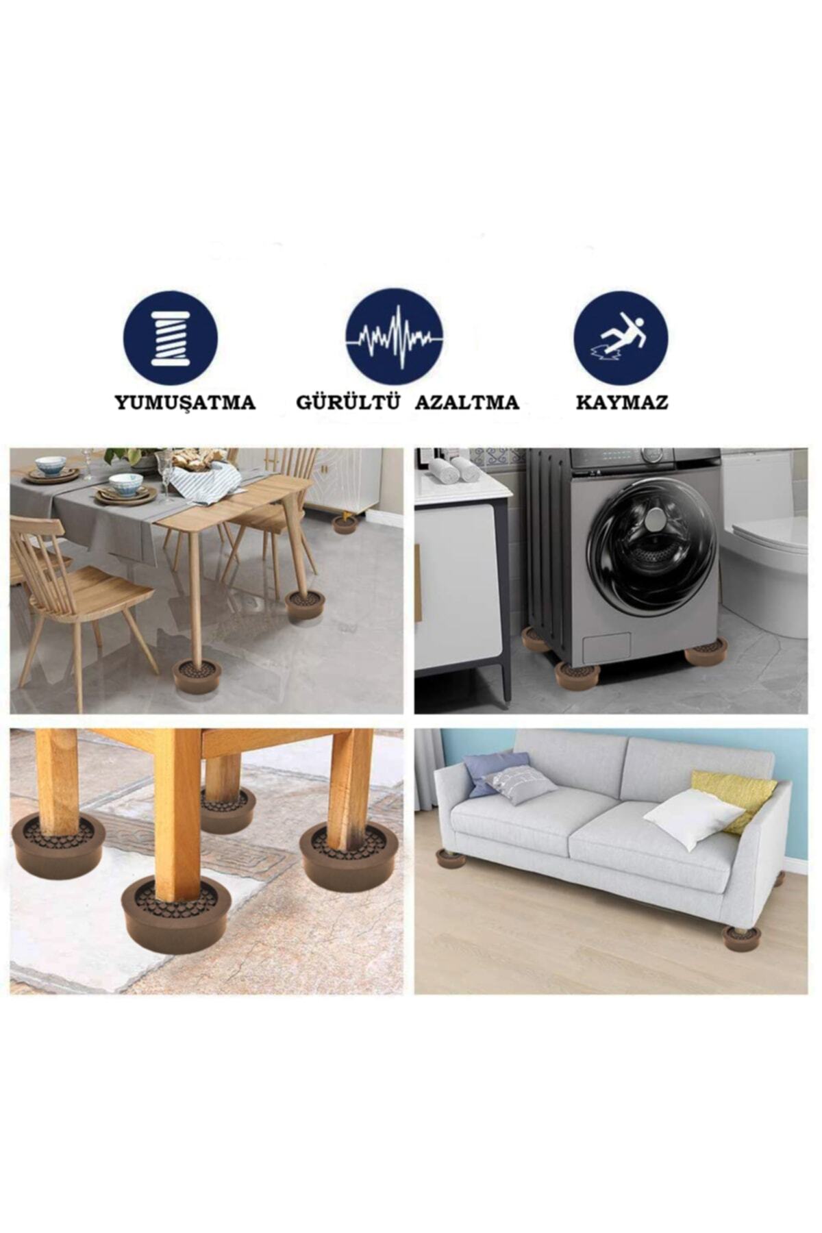 Tor Store 4’lü Set Çamaşır Makinesi Ve Mobilya Sabitleyici Tabanlık (6,5 X 2 Cm) fotoğrafı 5 (önizleme)