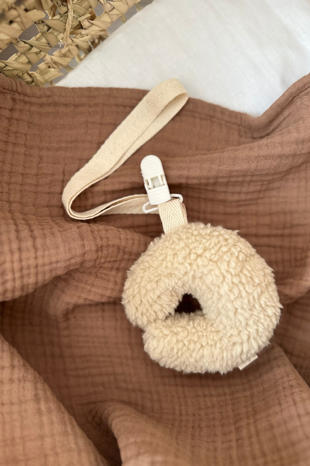 vivimade Teddy Moon Emzik Askısı Krem Klipsli fotoğrafı 2 (önizleme)