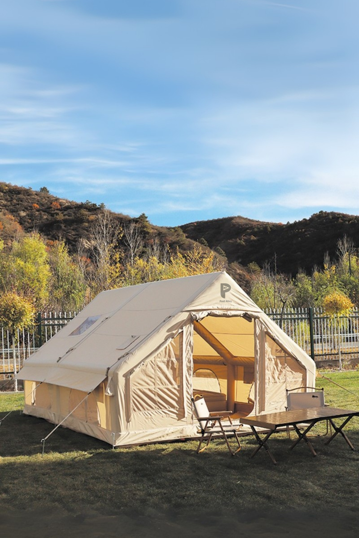 post alley 12 Kişilik 4 Mevsim Şişme Kamp Çadırı Geniş Sobalı