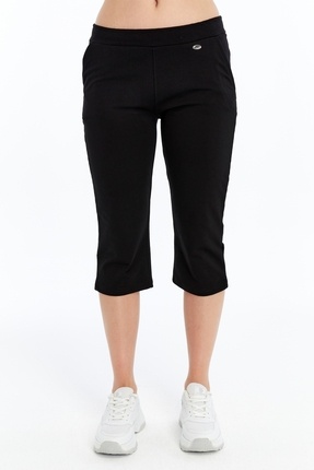 AXXEL Kadın Kapri Siyah Büyük Beden Eşofman Altı K-225
